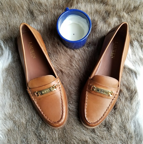 Ralph Lauren Flynn Driver Brown Leather 